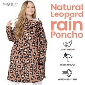 Snuggz Kids Neutral Leopard Print Rain Poncho