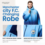 Snuggz Original Adults Manchester City Changing Robe and Swim Shorts Set