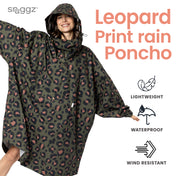 Snuggz Adult Leopard Print Rain Poncho