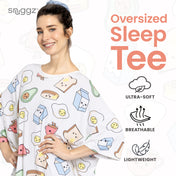 Snuggz Women Breakfast Club Oversized Bamboo Sleep Tee