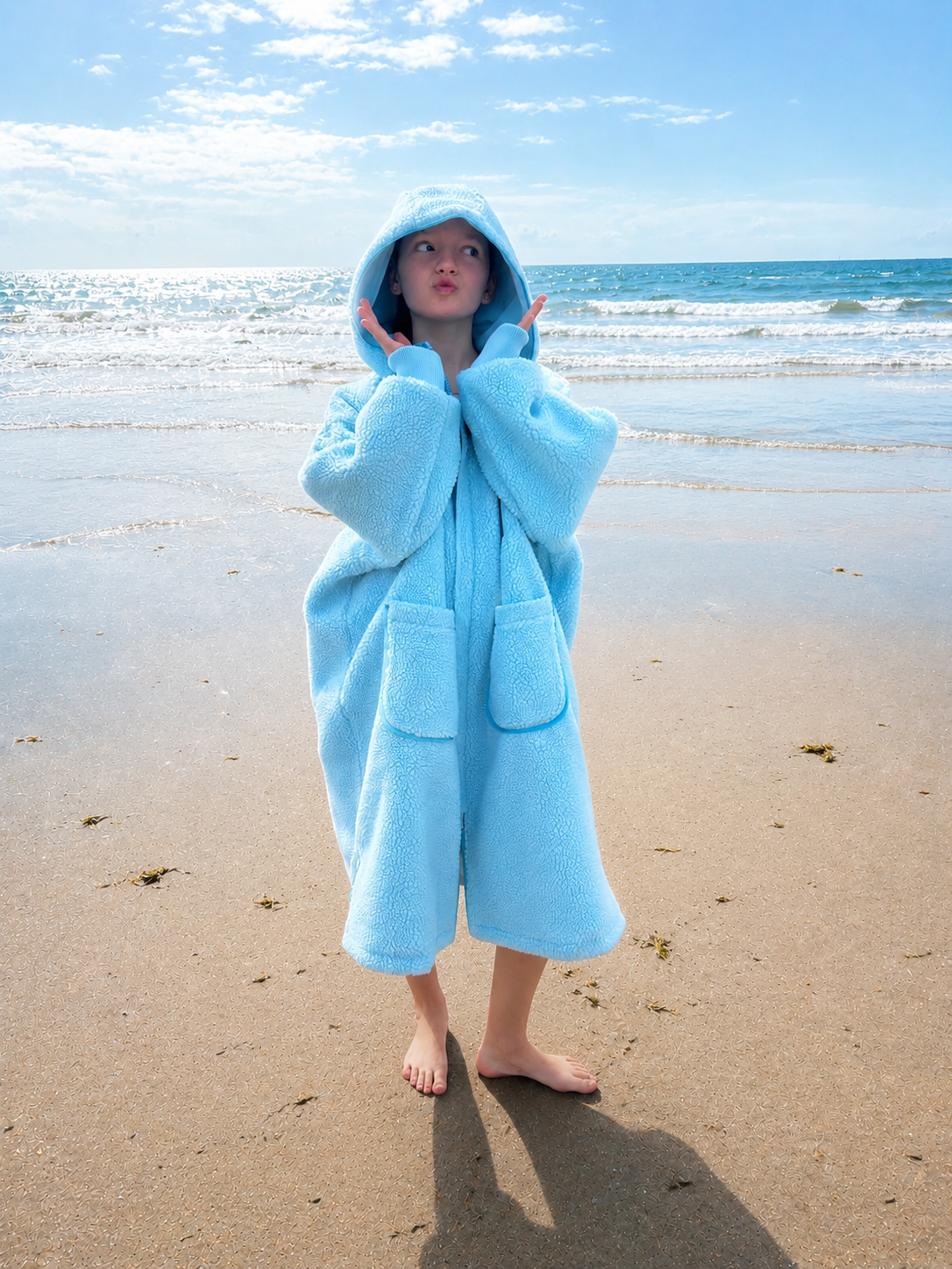 Snuggz Girls Blue Reversible Changing Robe