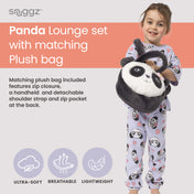 Snuggz Panda PJ Set with Plush Bag
