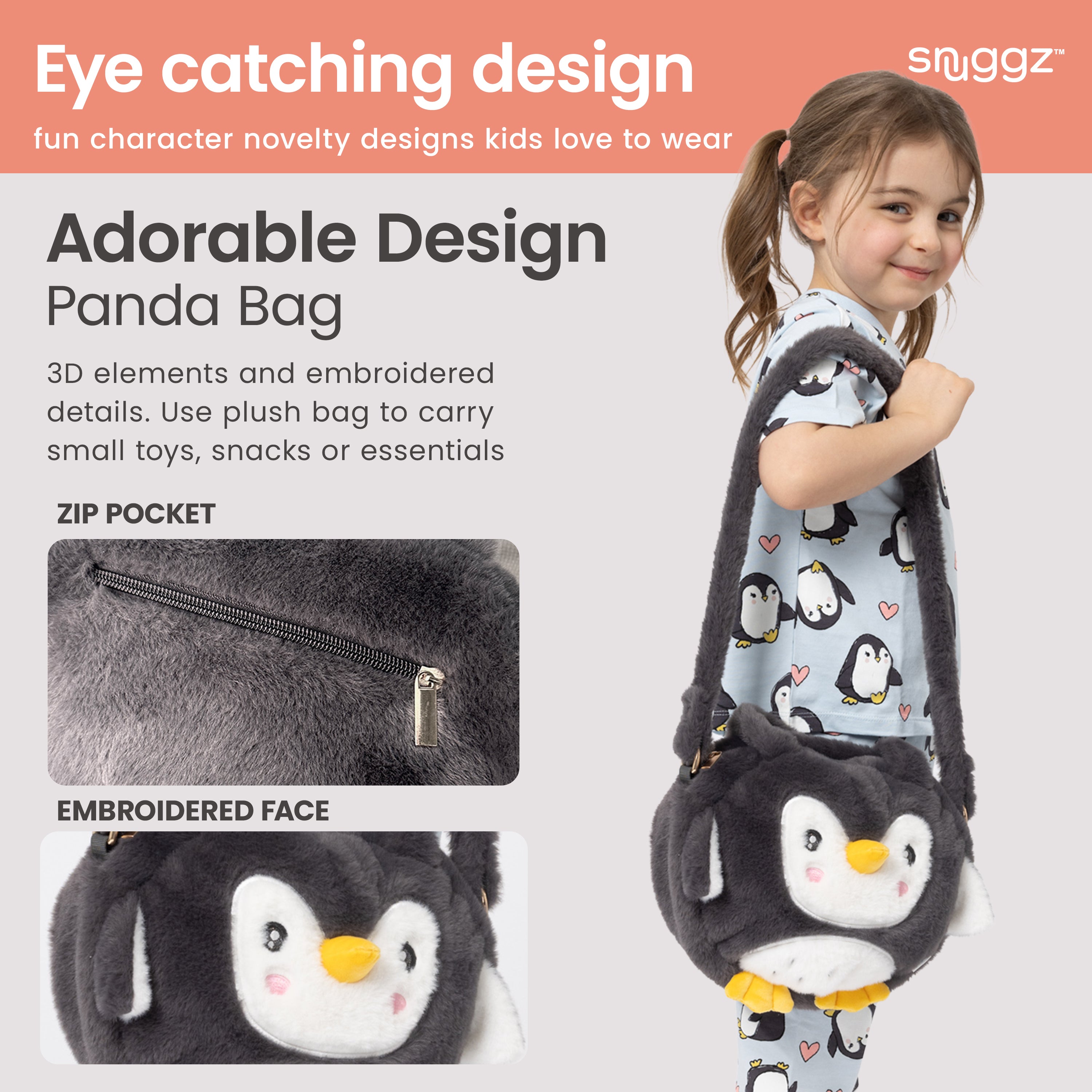 Snuggz Penguin PJ Set with Plush Bag Unisex
