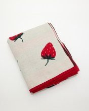 Snuggz Cotton Knitted Strawberry Baby Blanket, 80 x 100 cm