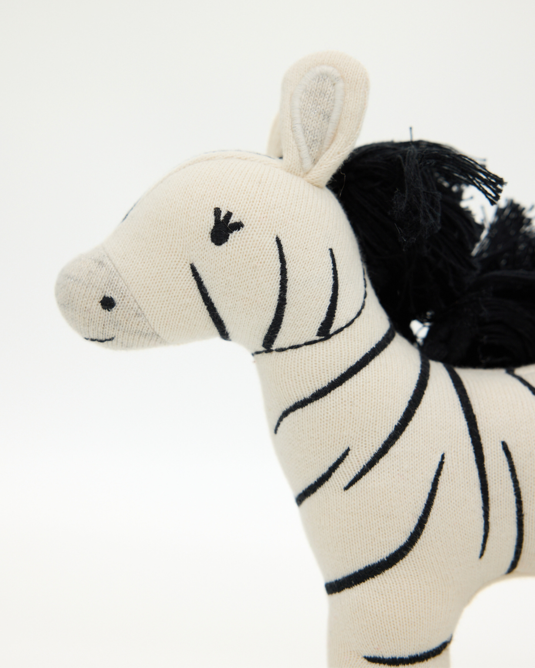 Snuggz Knitted Safari Zebra Standing Toy - Medium