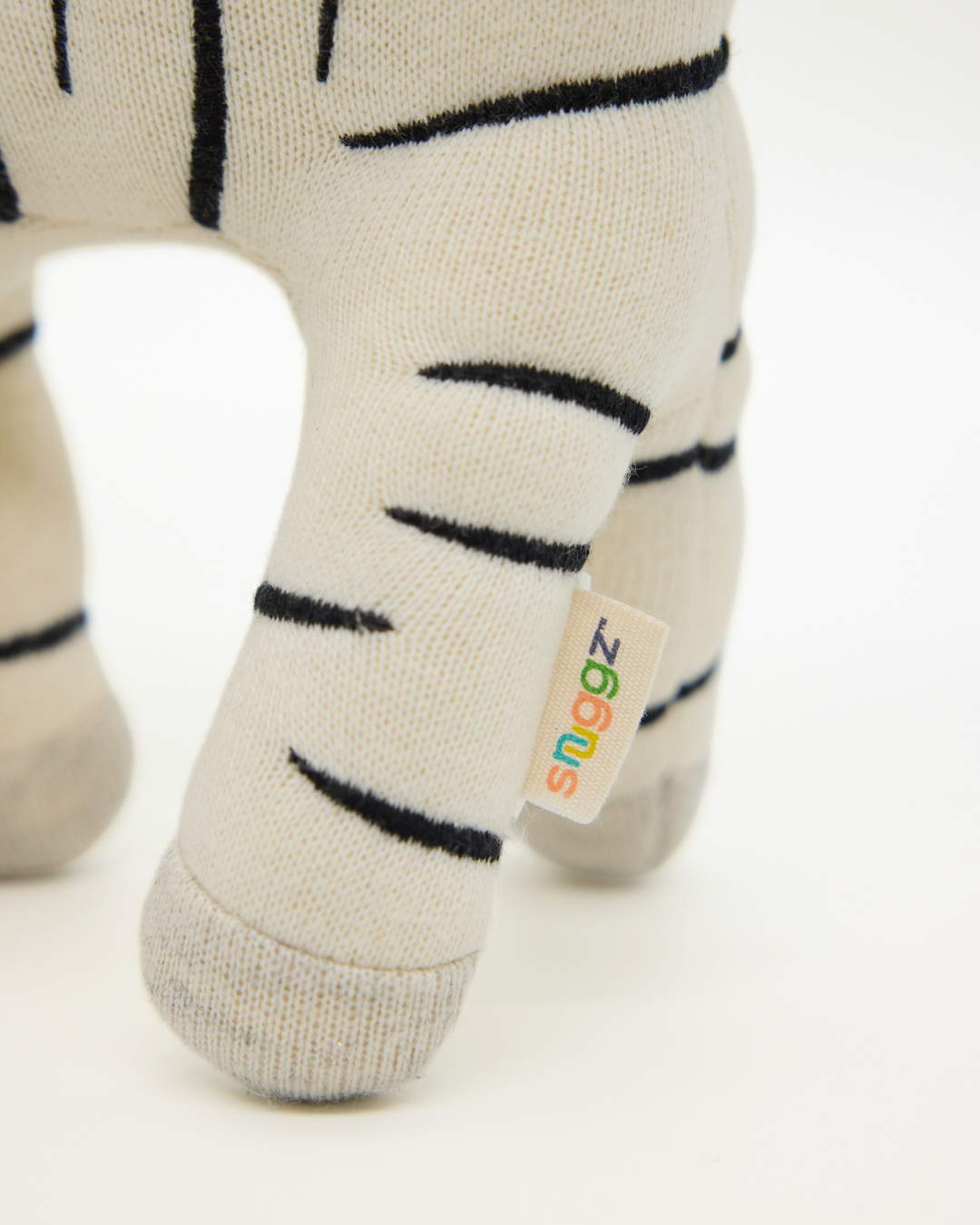 Snuggz Knitted Safari Zebra Standing Toy - Medium