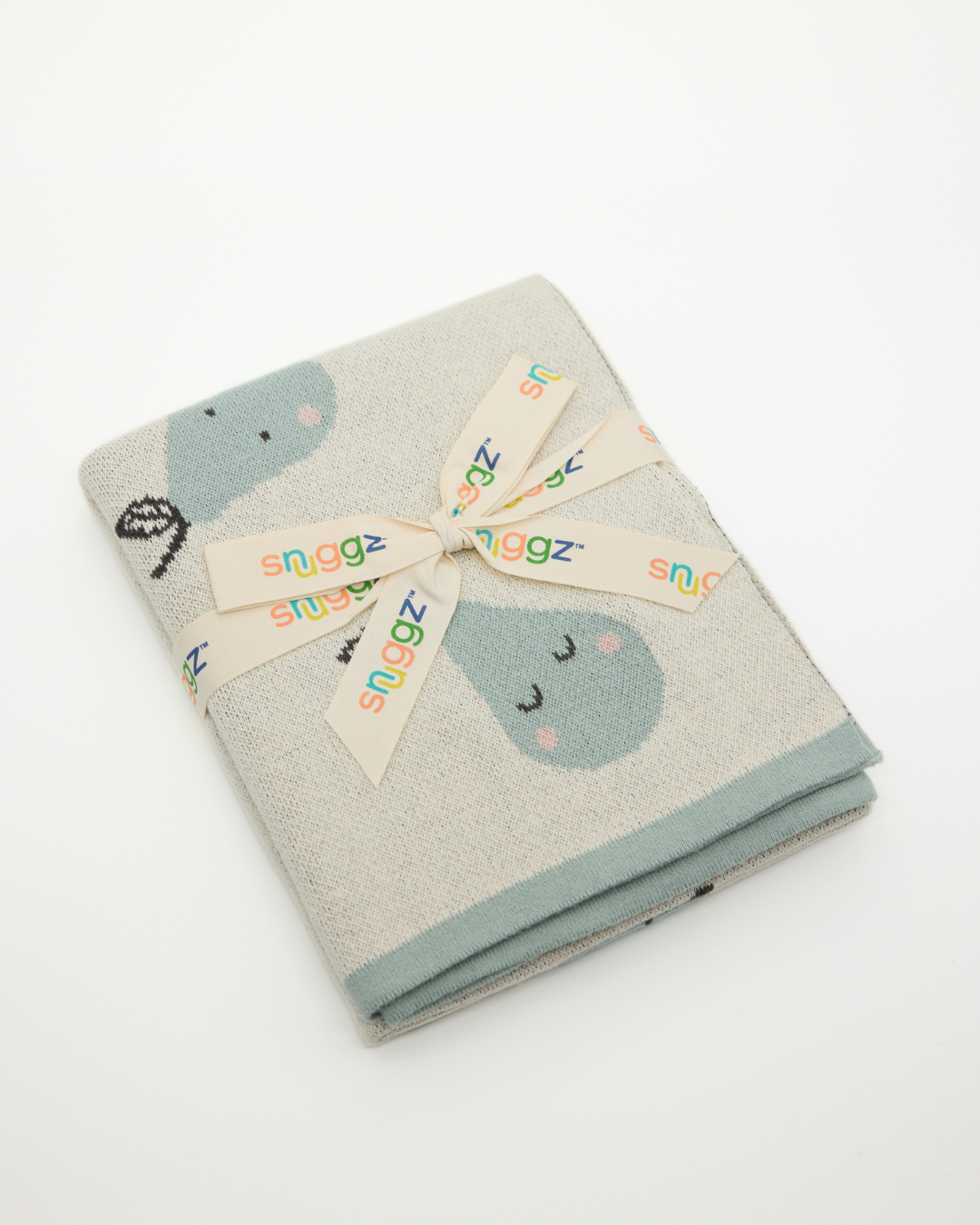 Snuggz Cotton Knitted Pear Baby Blanket, 80 x 100 cm