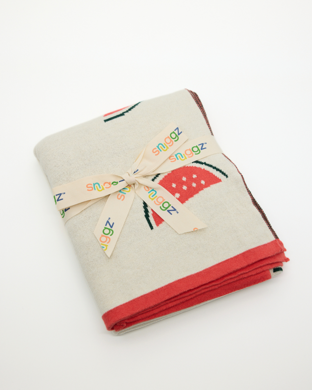 Snuggz Cotton Knitted Watermelon Baby Blanket, 80 x 100 cm