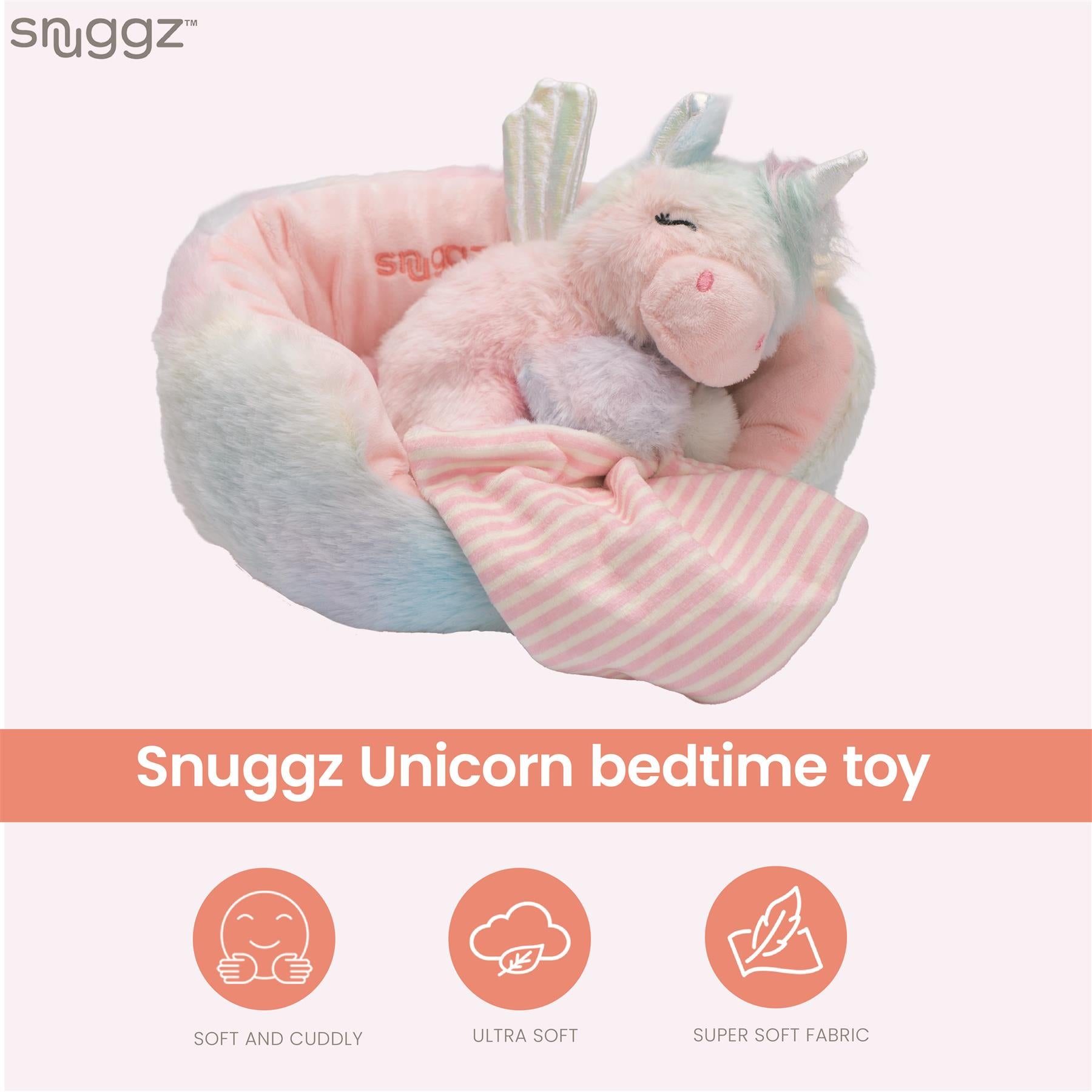 Snuggz Unicorn Kids Bedtime Plush Toy