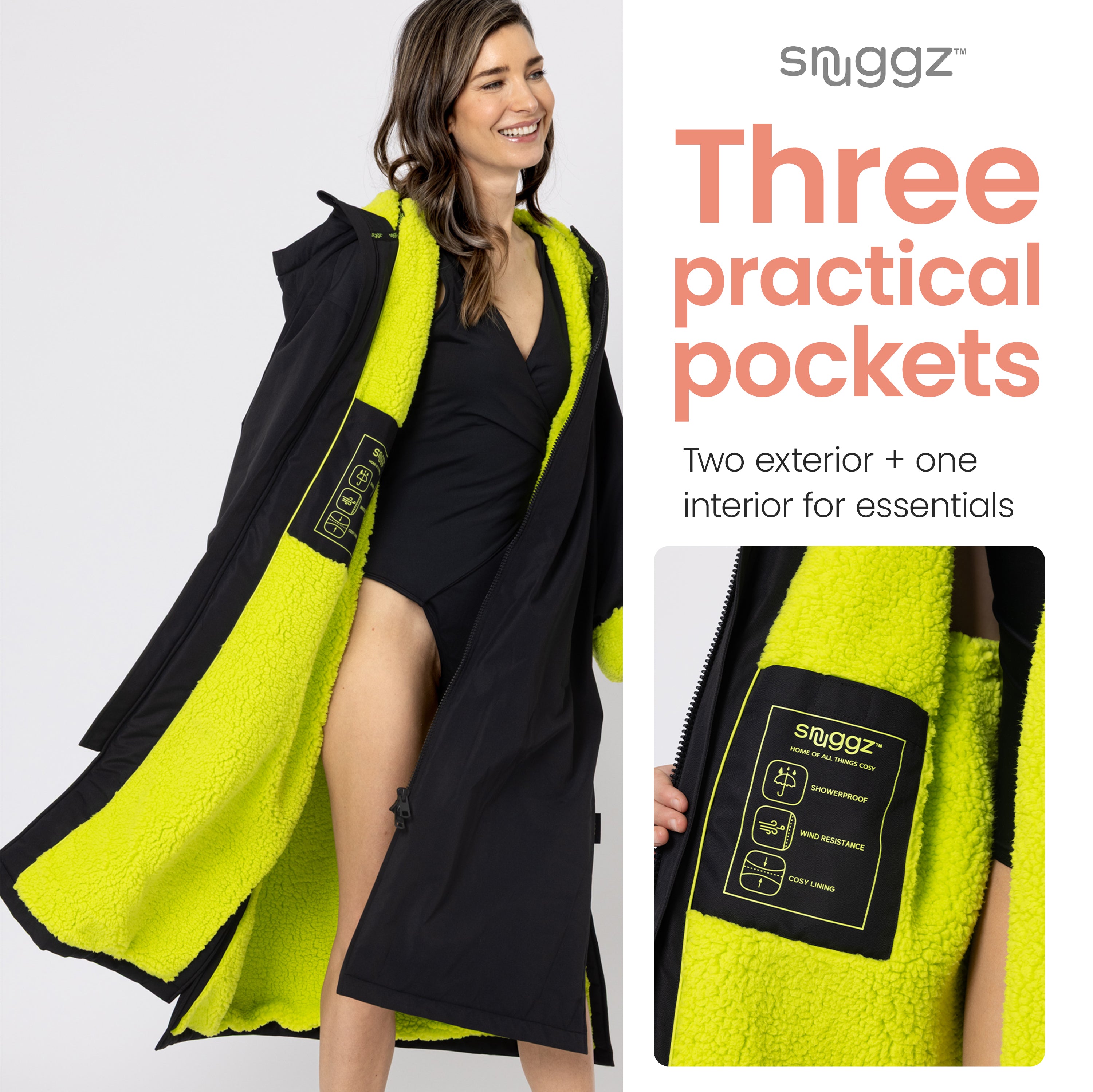 Snuggz Women Lime Lining Changing robe