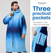Snuggz Original Adults Manchester City Changing Robe and Swim Shorts Set