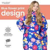 Snuggz Kids Blue Flower Power Rain Poncho