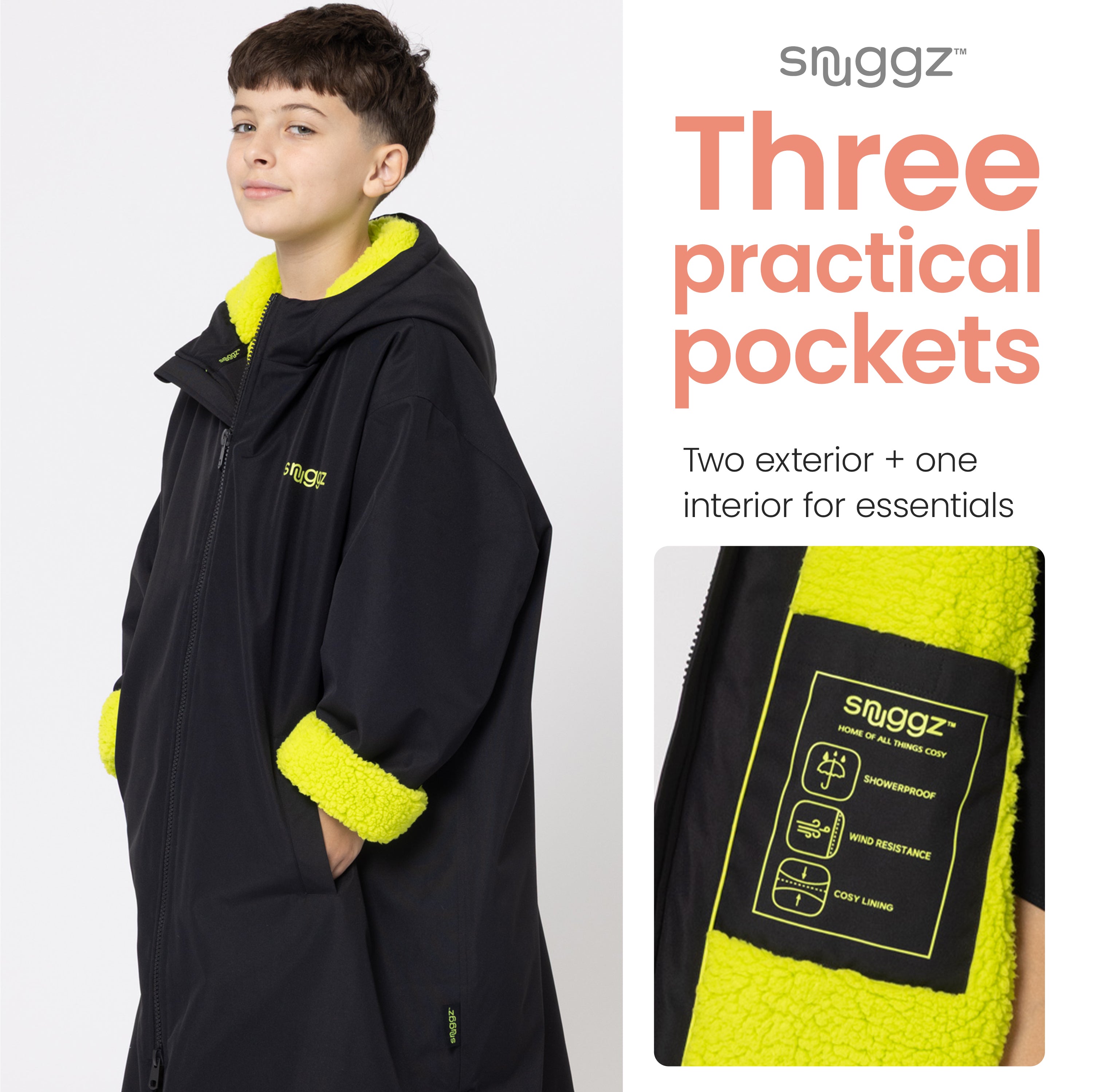 Snuggz Lite Boys Lime Lining Changing robe
