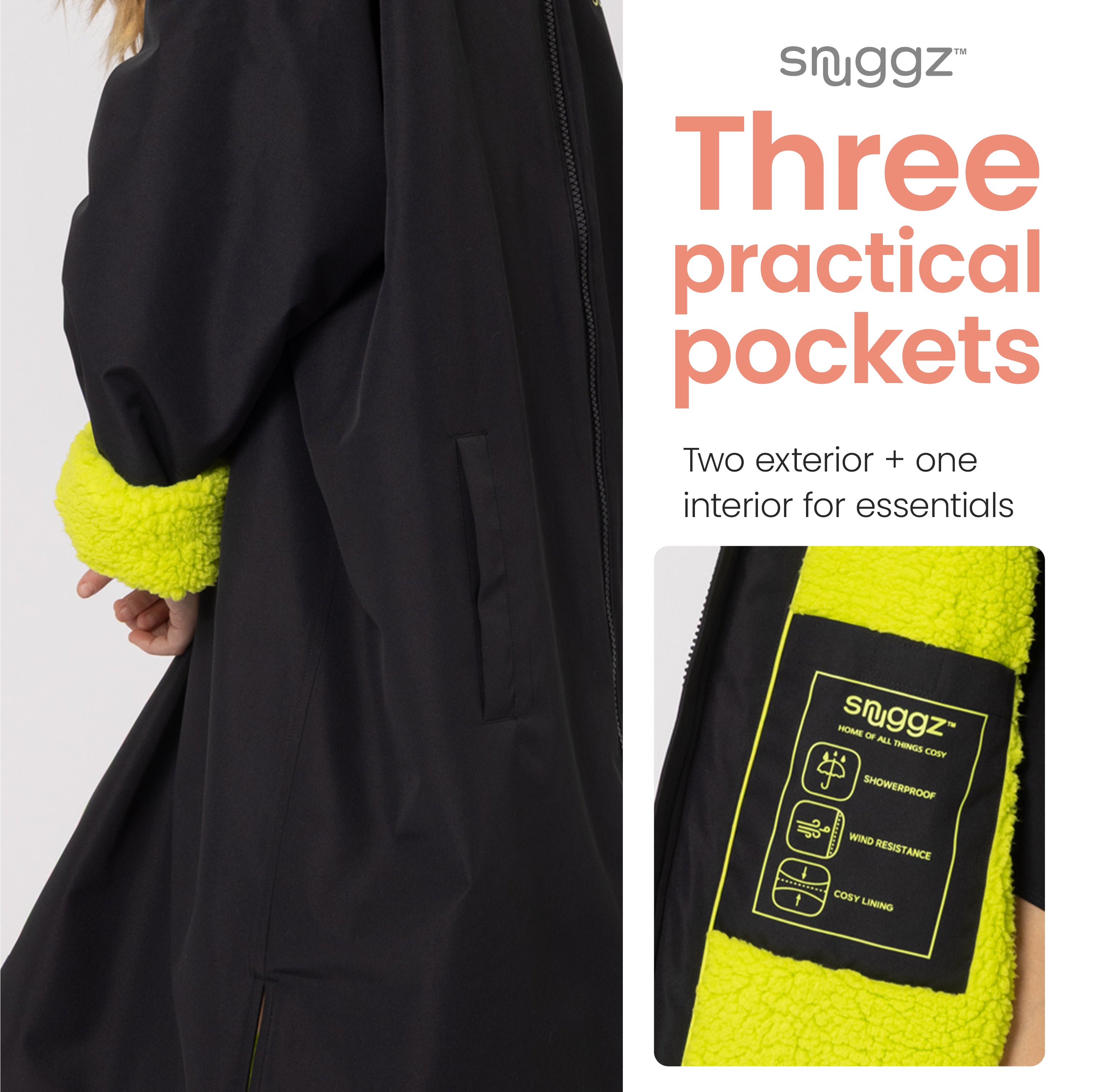 Snuggz Lite Girls Lime Lining Changing Robe