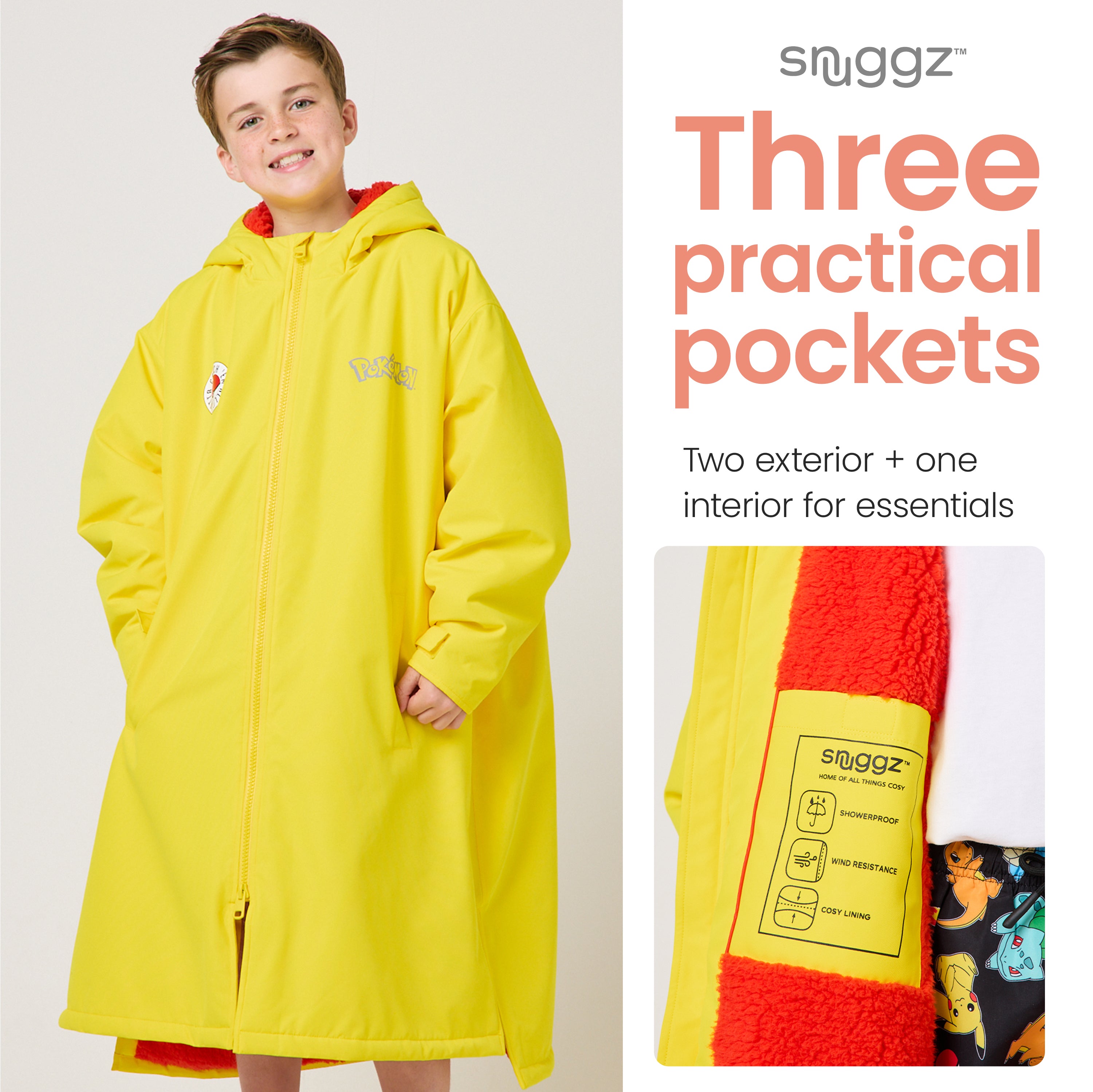 Snuggz Kids Pokemon Changing Robe & Short Set