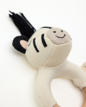 Snuggz Knitted Zebra Ring Rattle Baby Toy