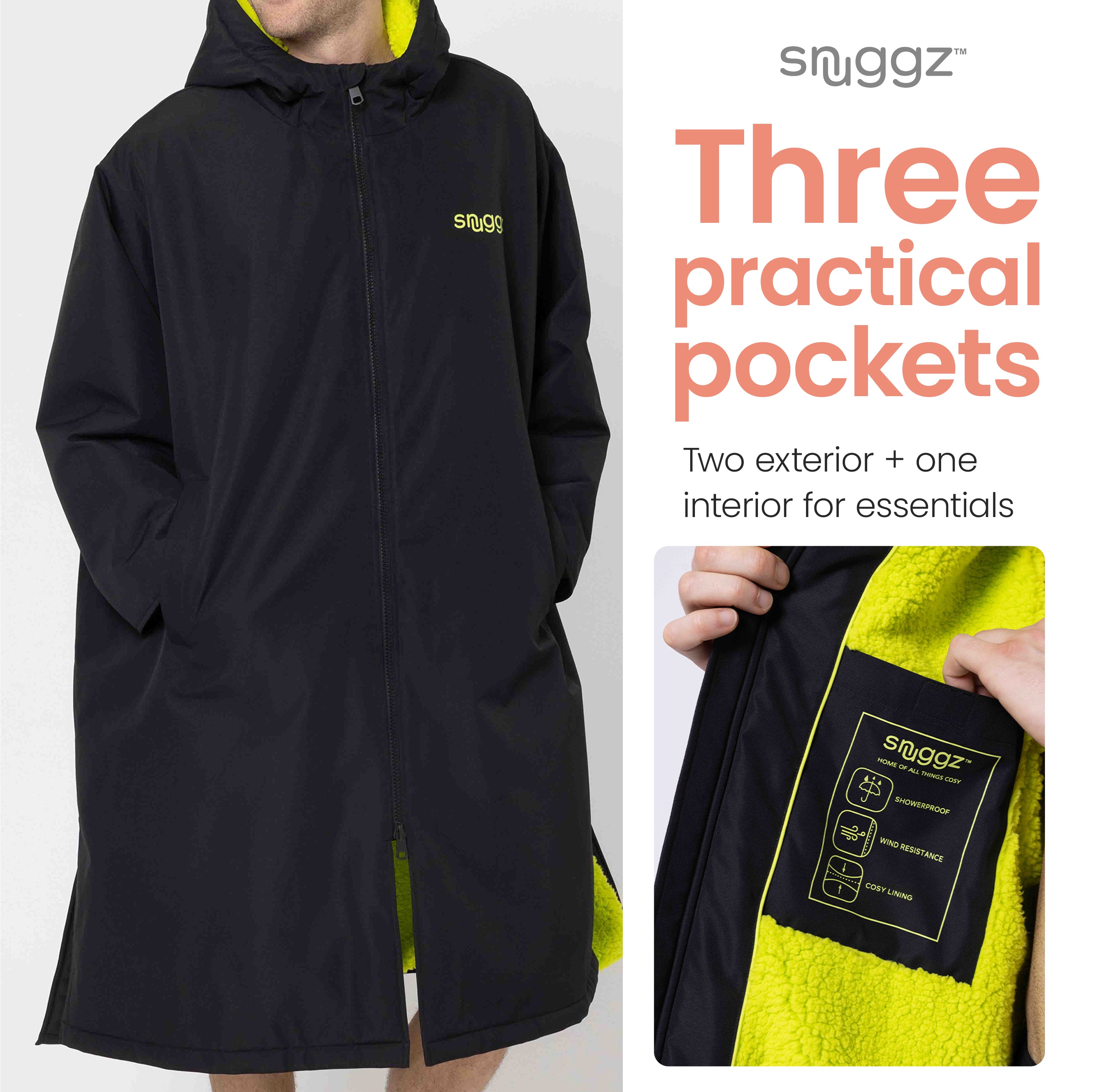 Snuggz Lite Mens Lime Lining Changing robe