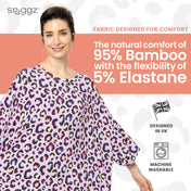 Snuggz Women Leopard Print Bamboo Oversized Sleep Tee
