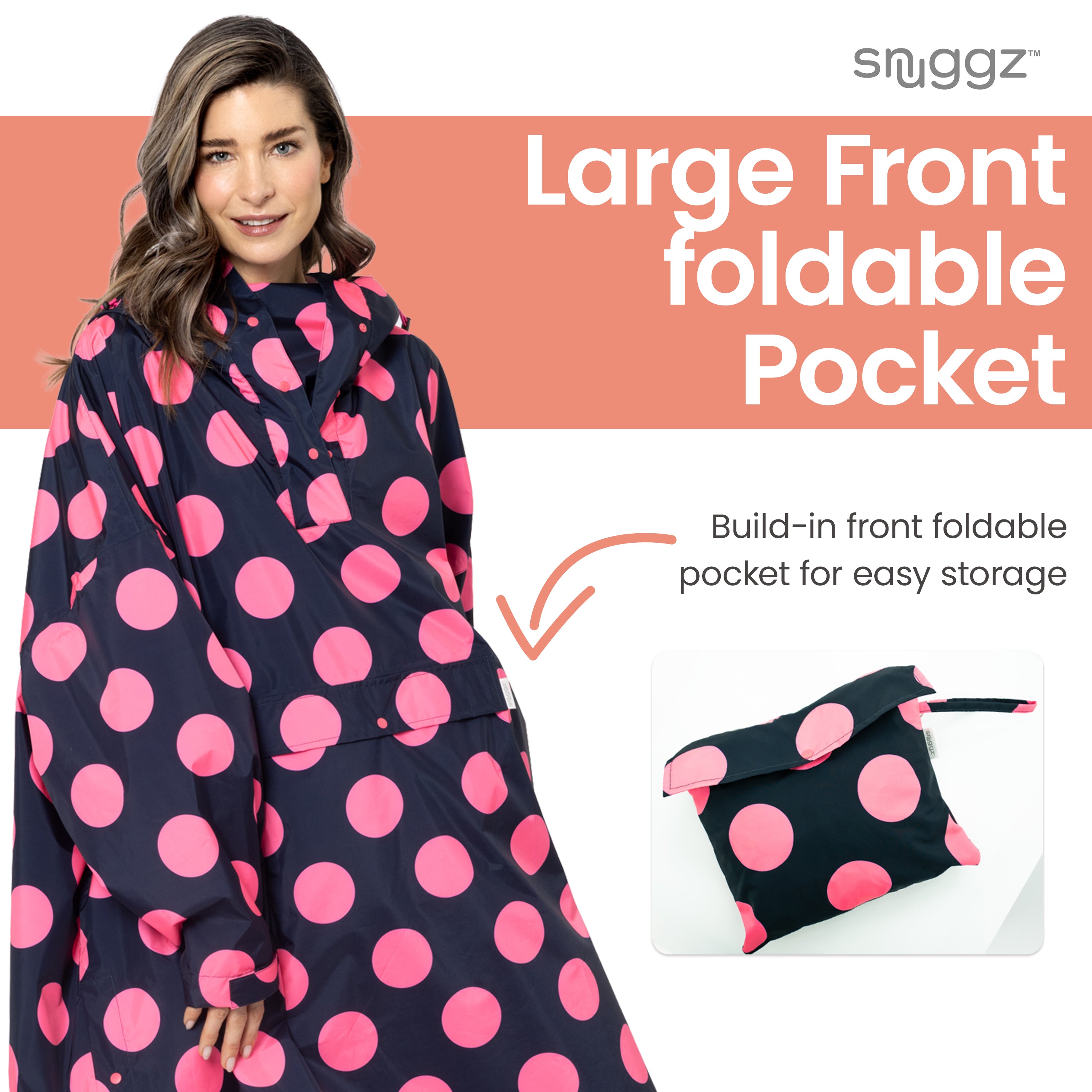 Snuggz Women's Polka Dot Rain Poncho