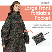 Snuggz Adult Leopard Print Rain Poncho
