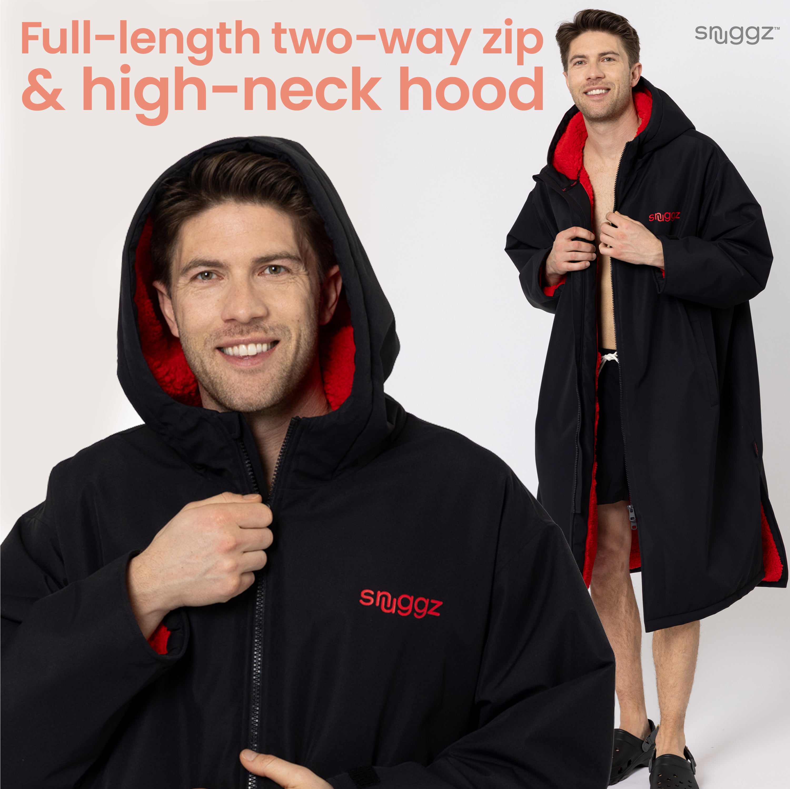 Snuggz Lite Mens Red Changing Robe