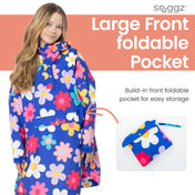 Snuggz Kids Blue Flower Power Rain Poncho