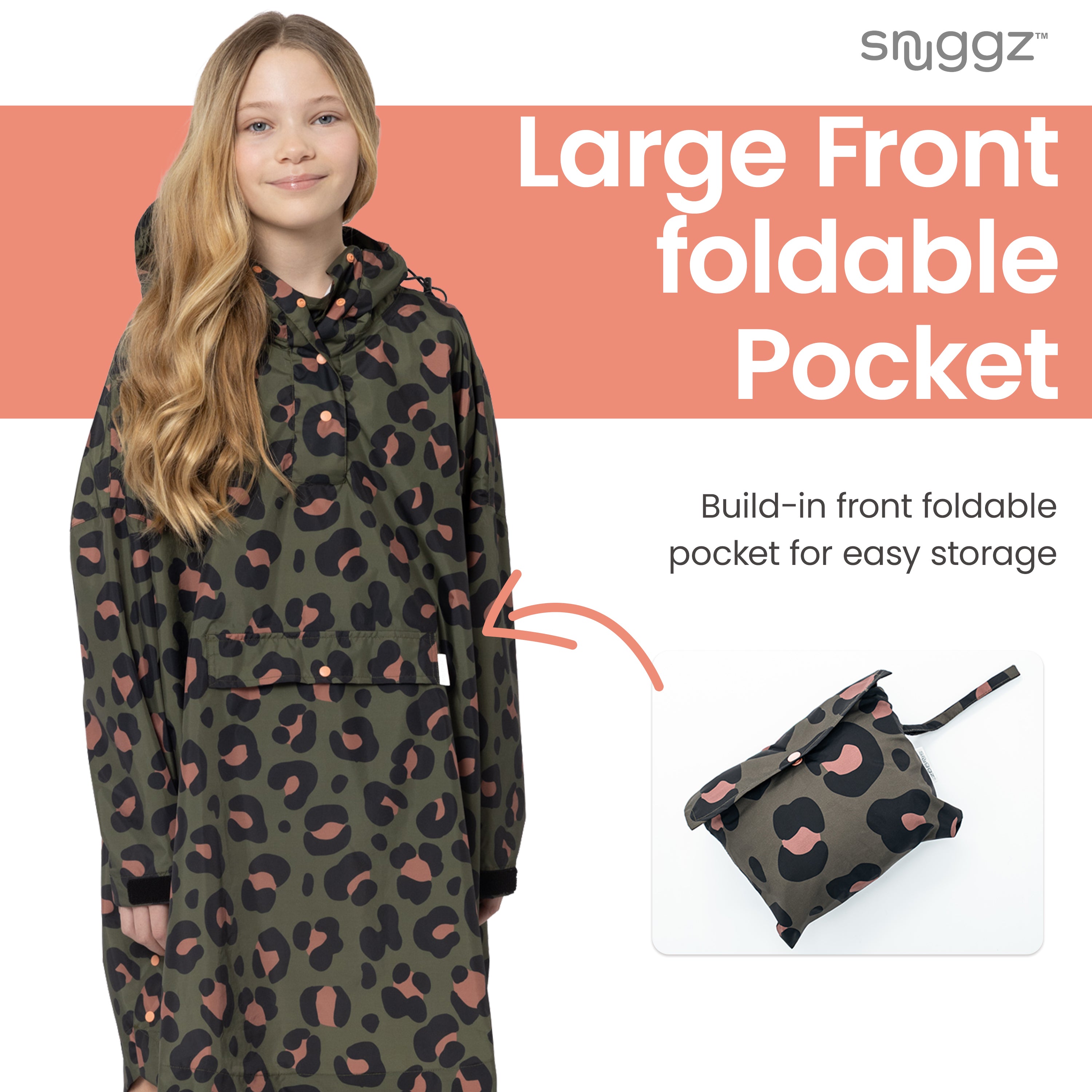 Snuggz Kids Leopard Print Rain Poncho