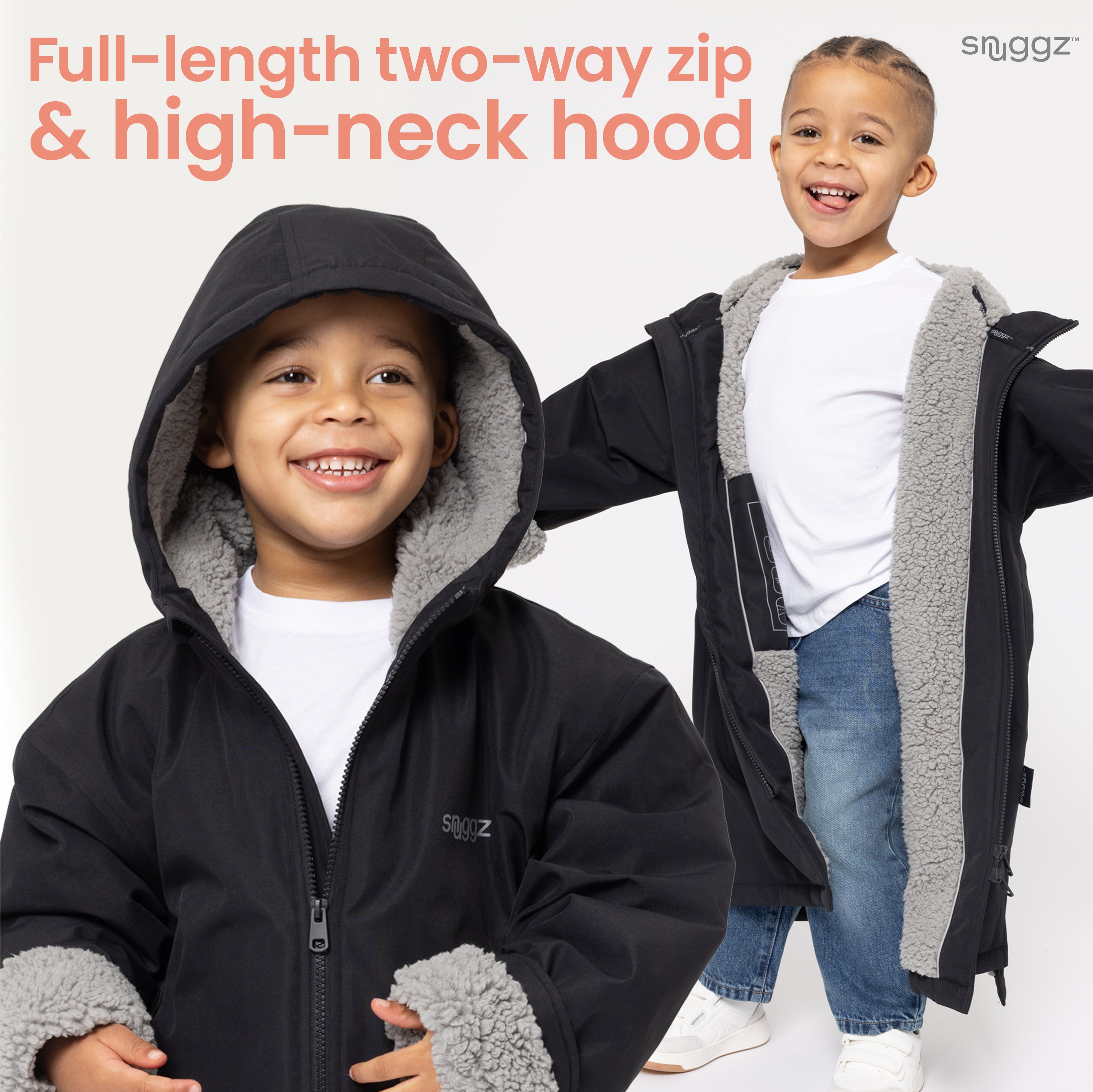 Snuggz Lite Boys Grey Changing Robe