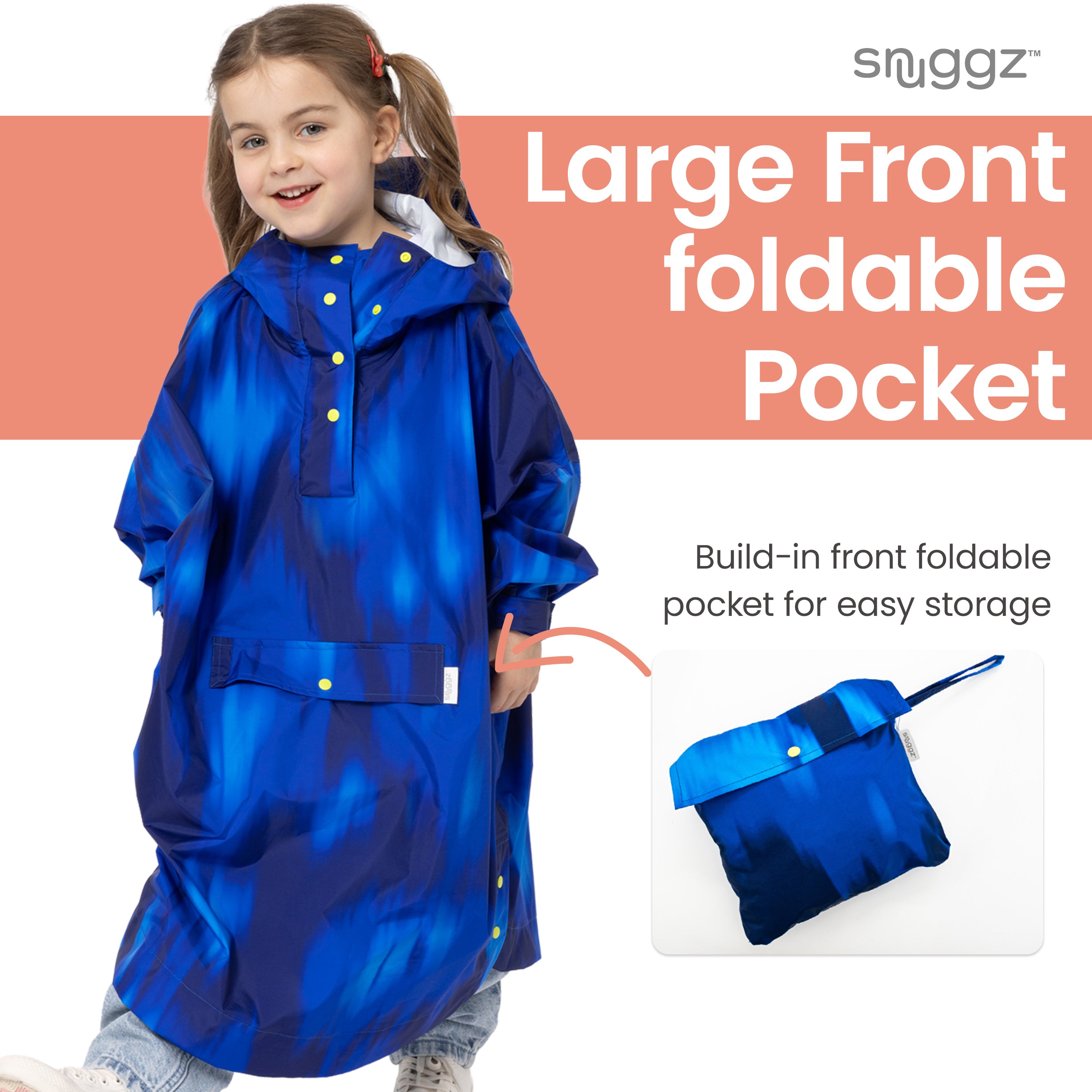 Snuggz Abstract Rain Poncho Kids