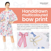 Snuggz Women Bow Print Bamboo Oversized Sleep Tee
