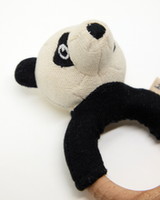 Snuggz Knitted Panda Ring Rattle Baby Toy