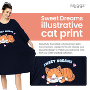 Snuggz Women Sweet Dreams Cat Oversized Bamboo Sleep Tee