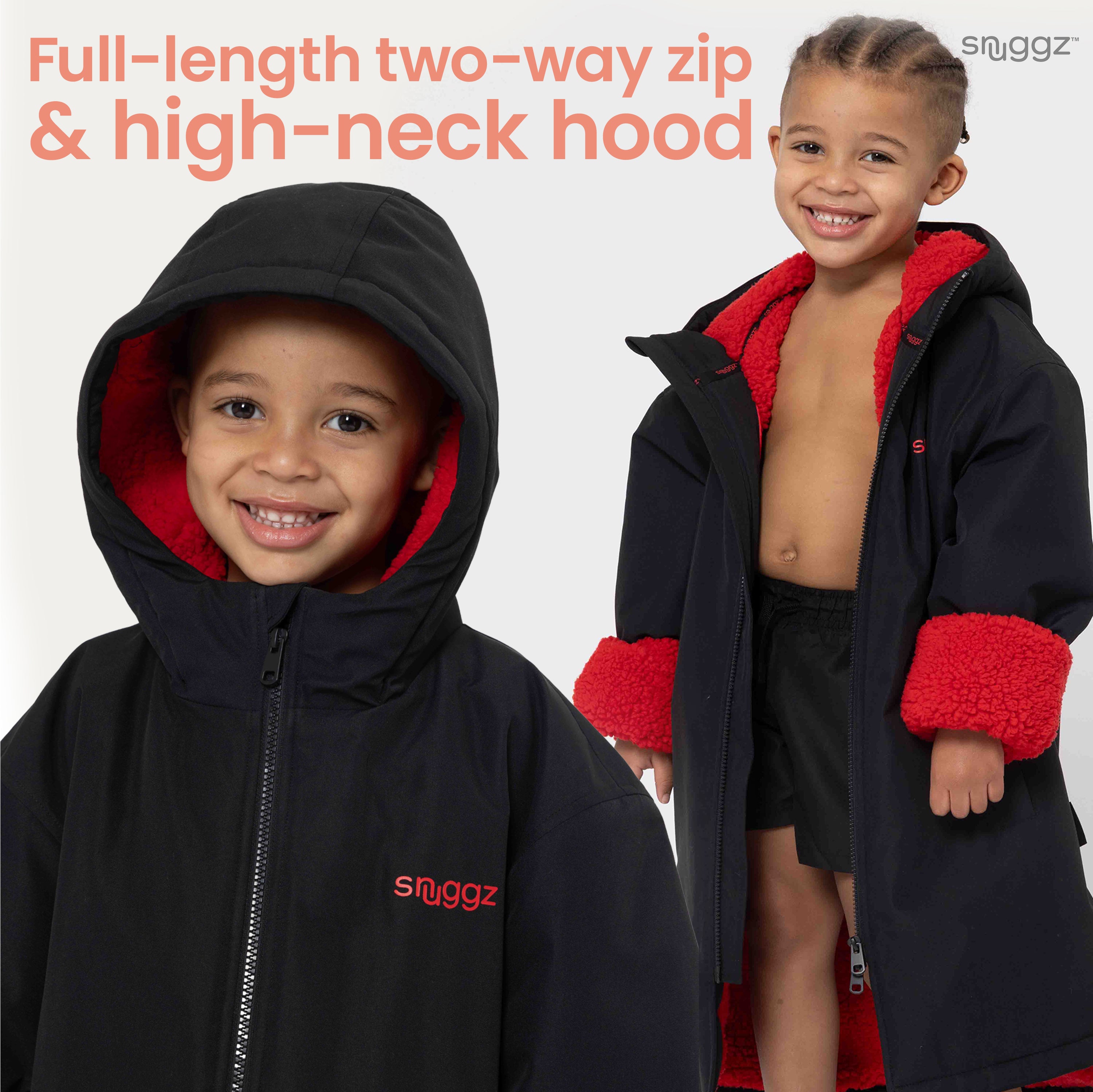 Snuggz Lite Boys Red Changing Robe