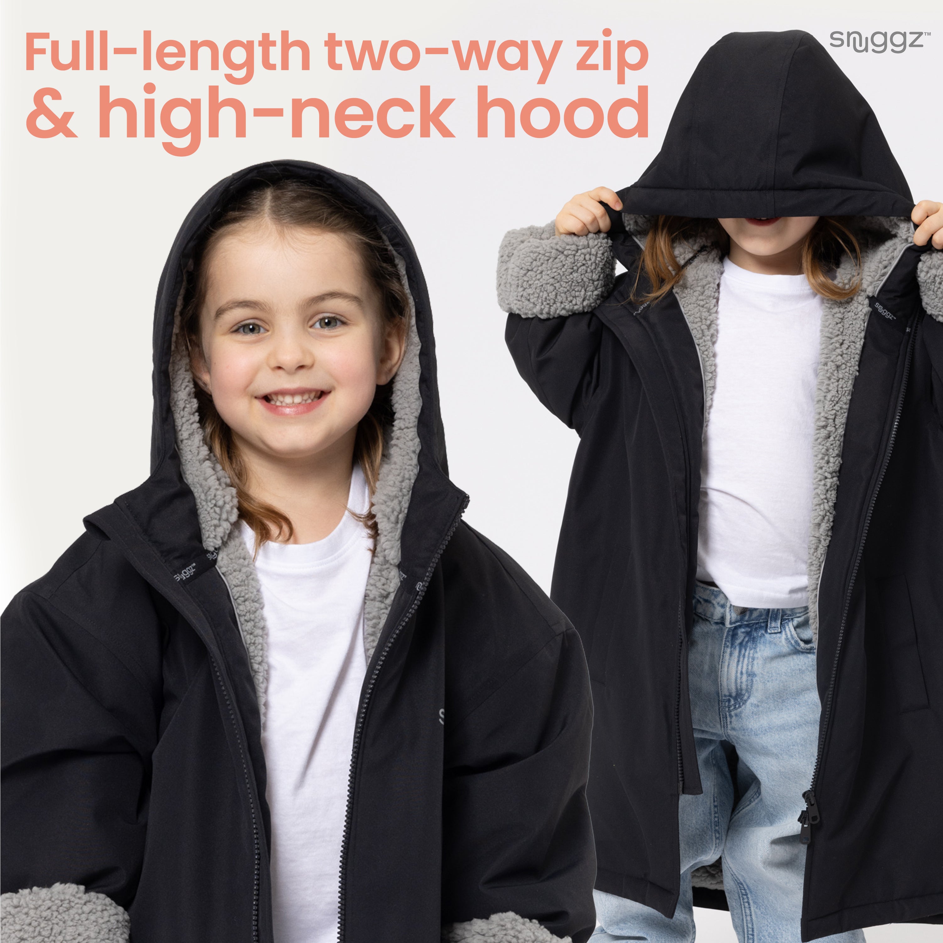 Snuggz Lite Girls Grey Changing Robe