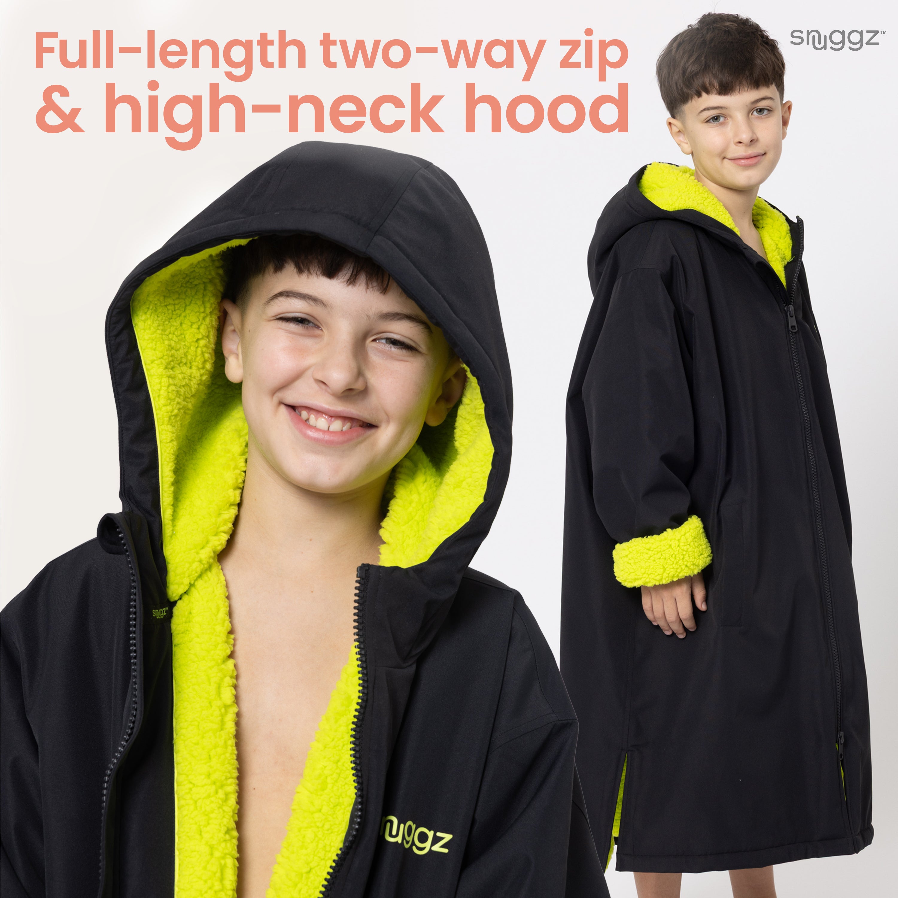 Snuggz Lite Boys Lime Lining Changing robe
