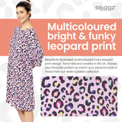 Snuggz Women Leopard Print Bamboo Oversized Sleep Tee