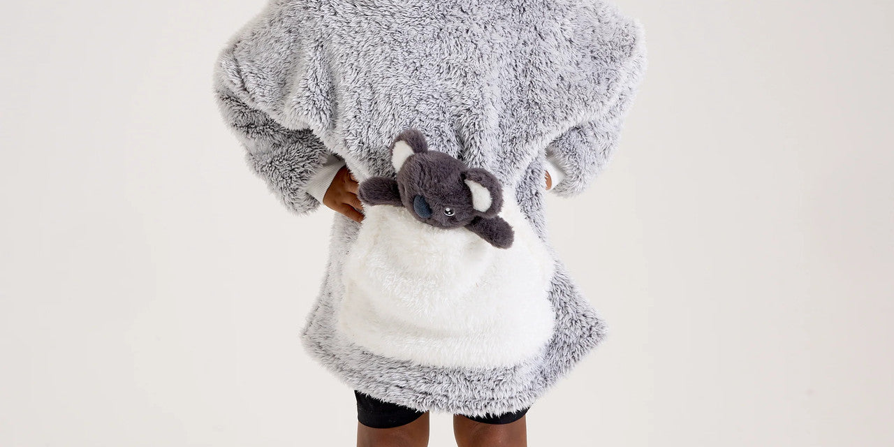 Snuggz Kids 2 in 1 Koala Pocket Pal Hooded Blanket