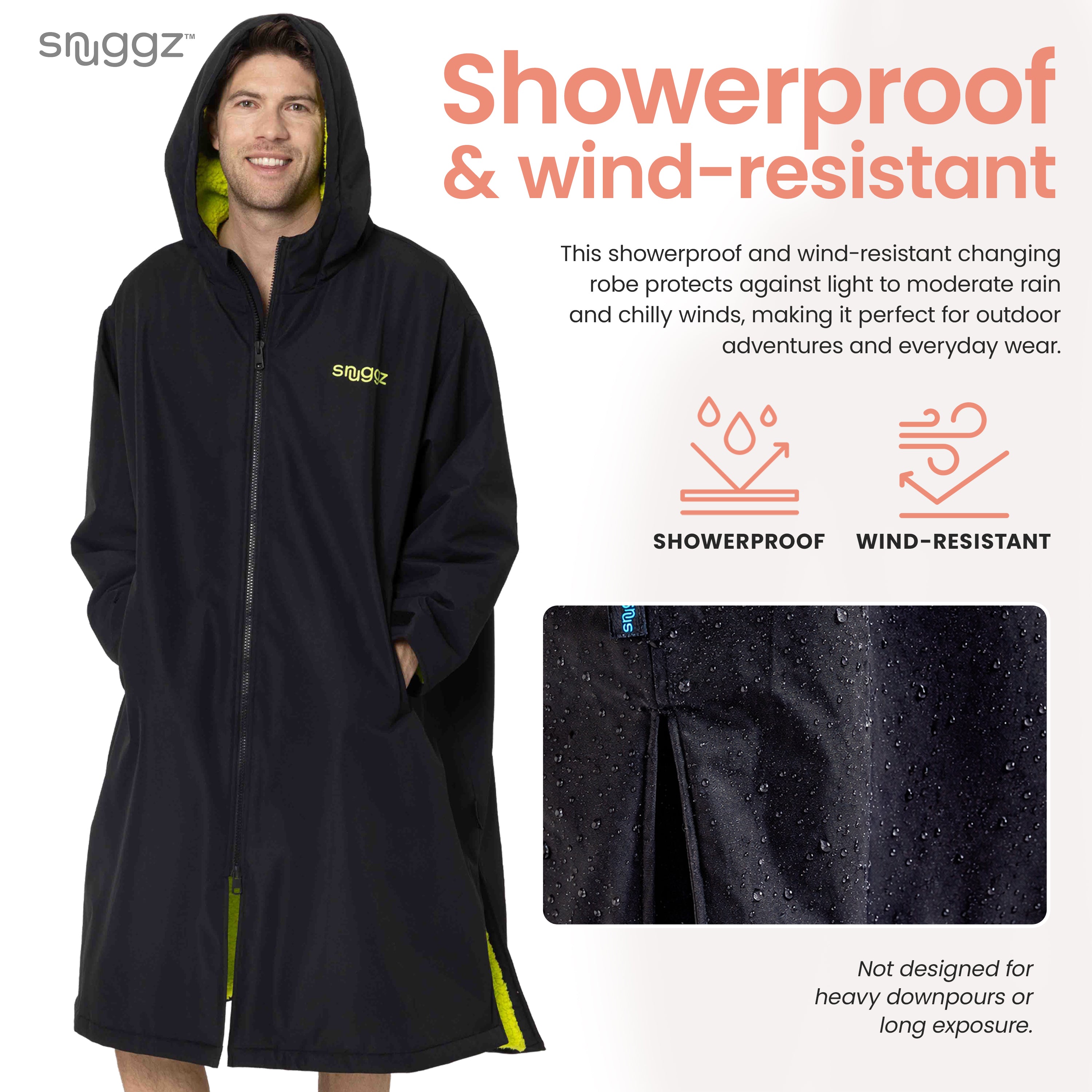 Snuggz Lite Mens Lime Lining Changing robe