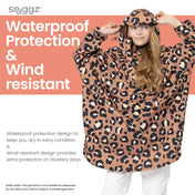 Snuggz Kids Neutral Leopard Print Rain Poncho