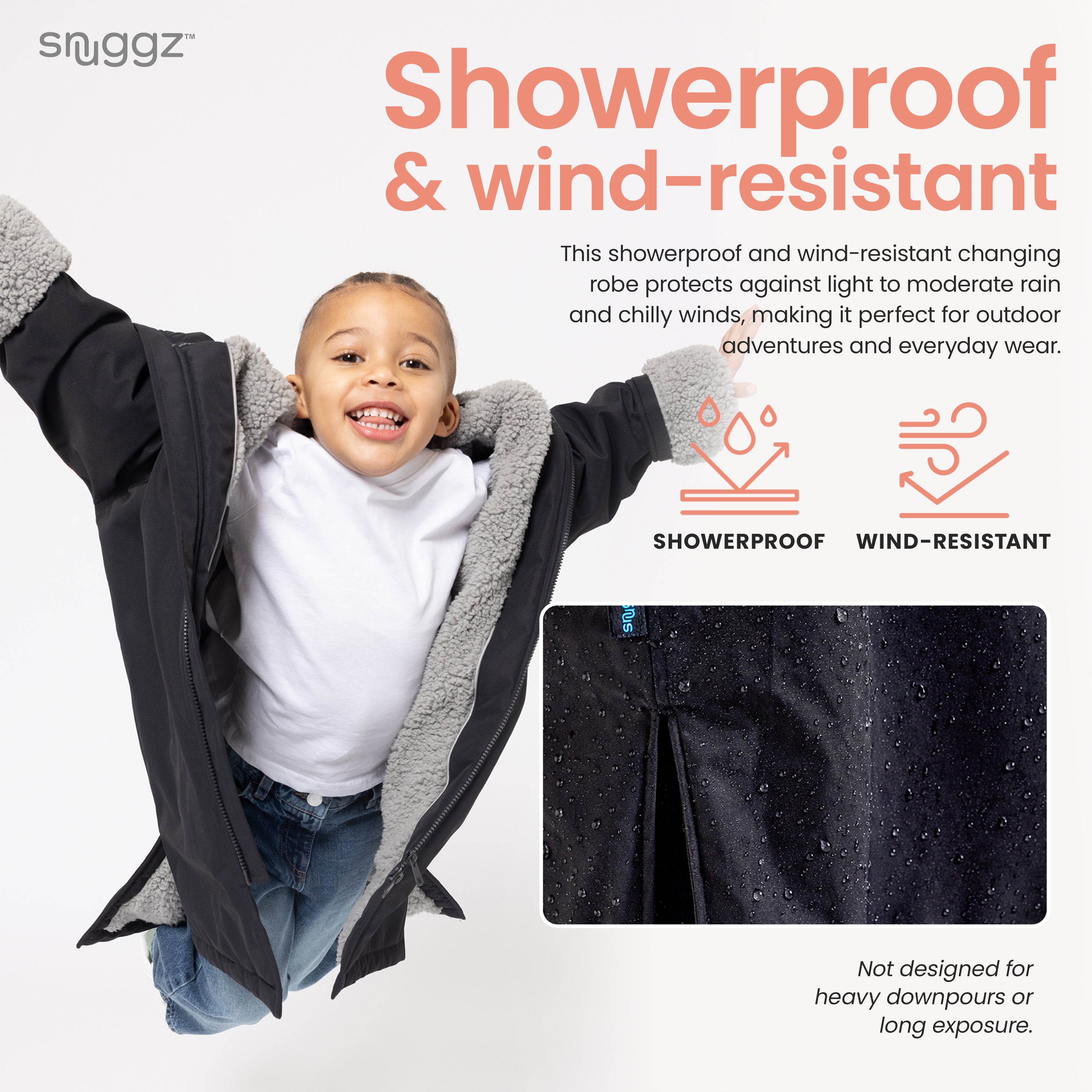 Snuggz Lite Boys Grey Changing Robe