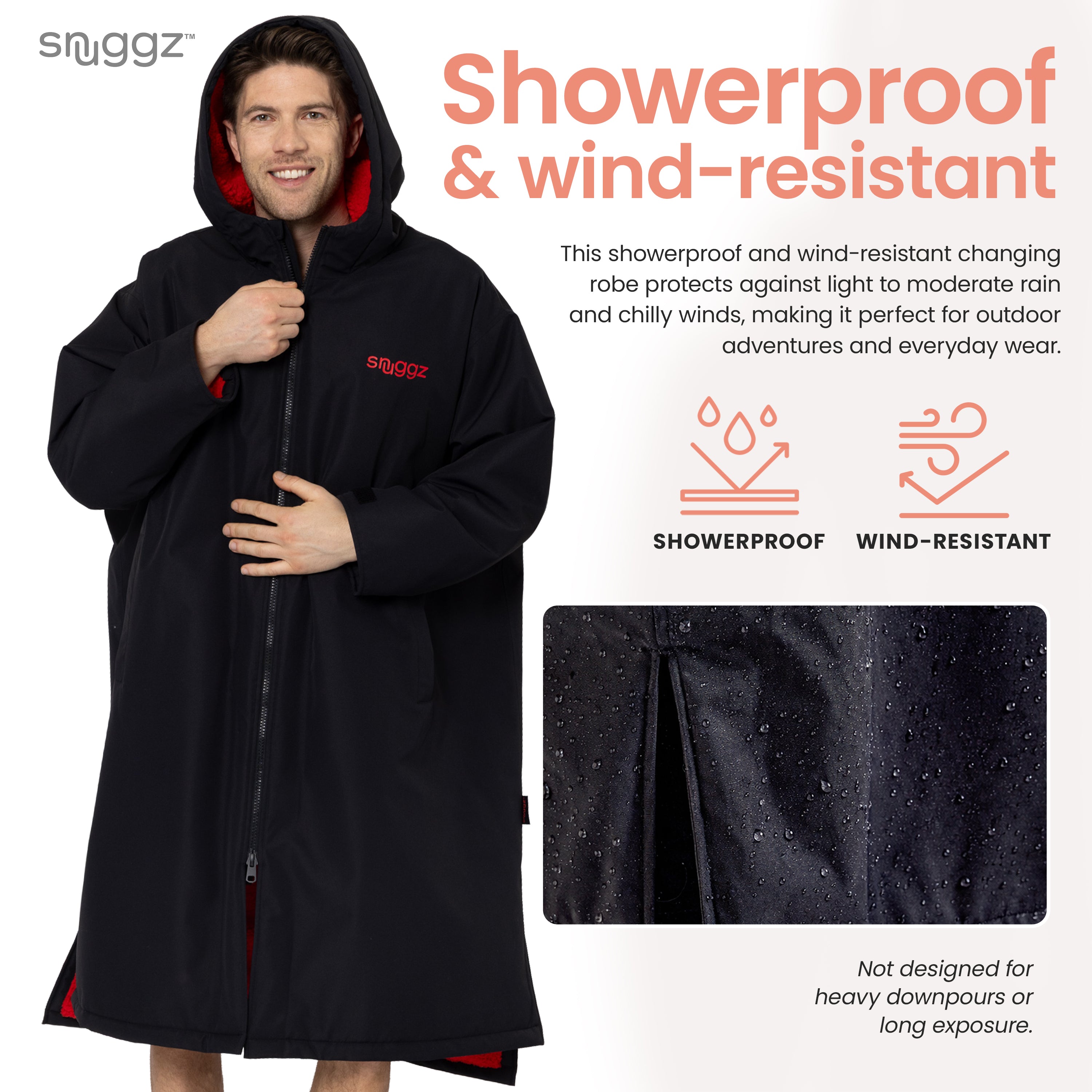 Snuggz Lite Mens Red Changing Robe