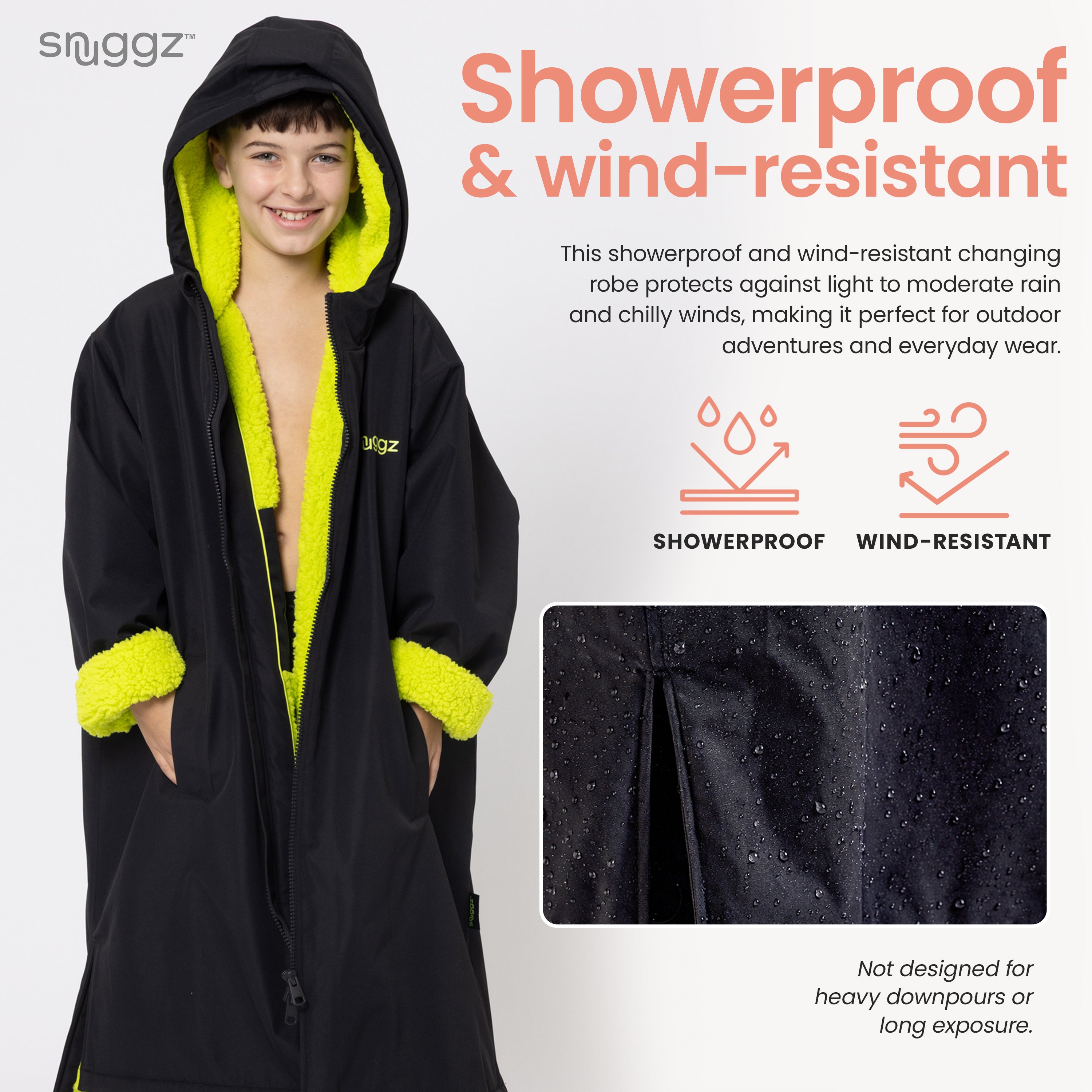 Snuggz Lite Boys Lime Lining Changing robe