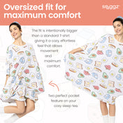 Snuggz Women Breakfast Club Oversized Bamboo Sleep Tee