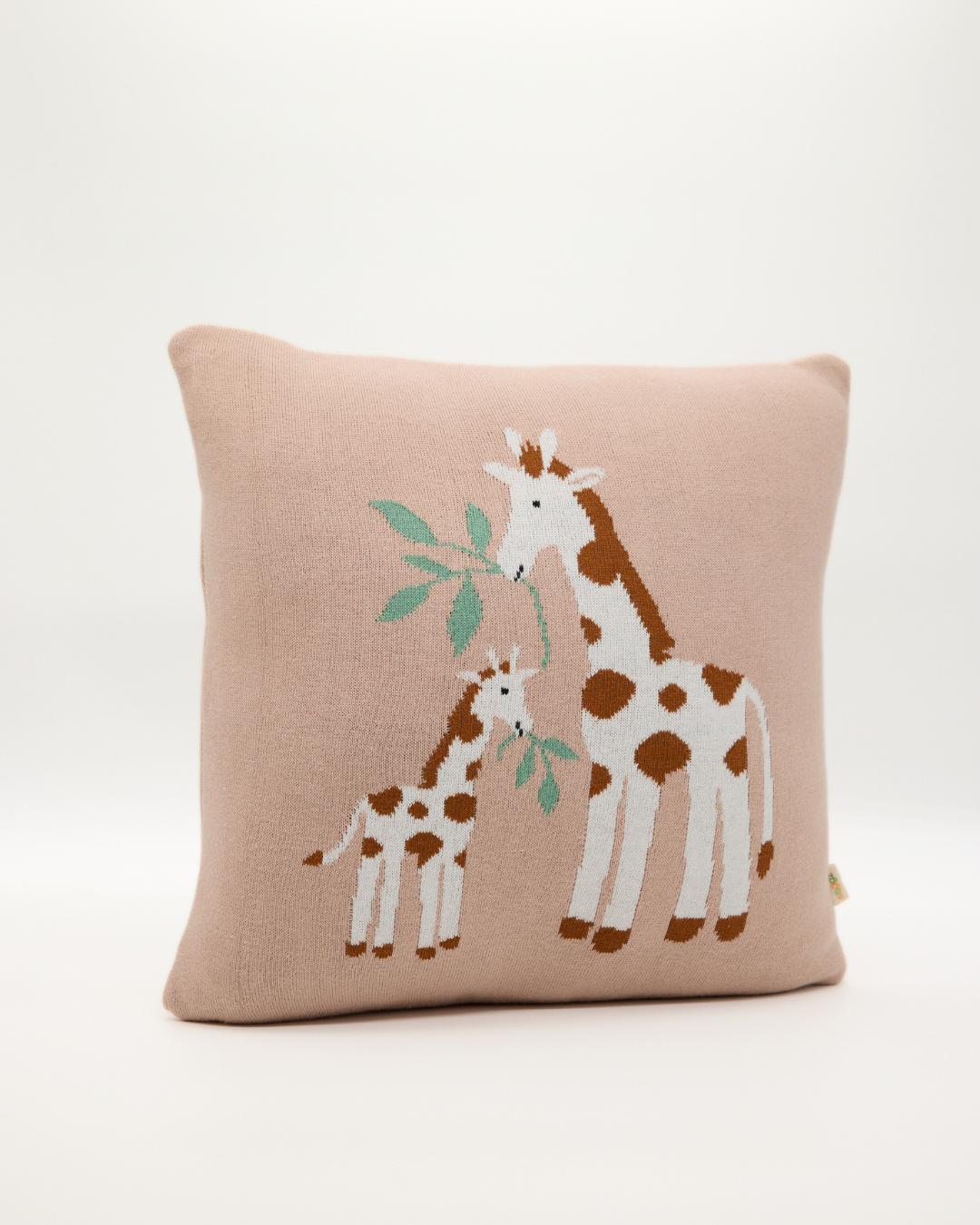 Snuggz Knitted Safari Giraffe Cushion With Filler