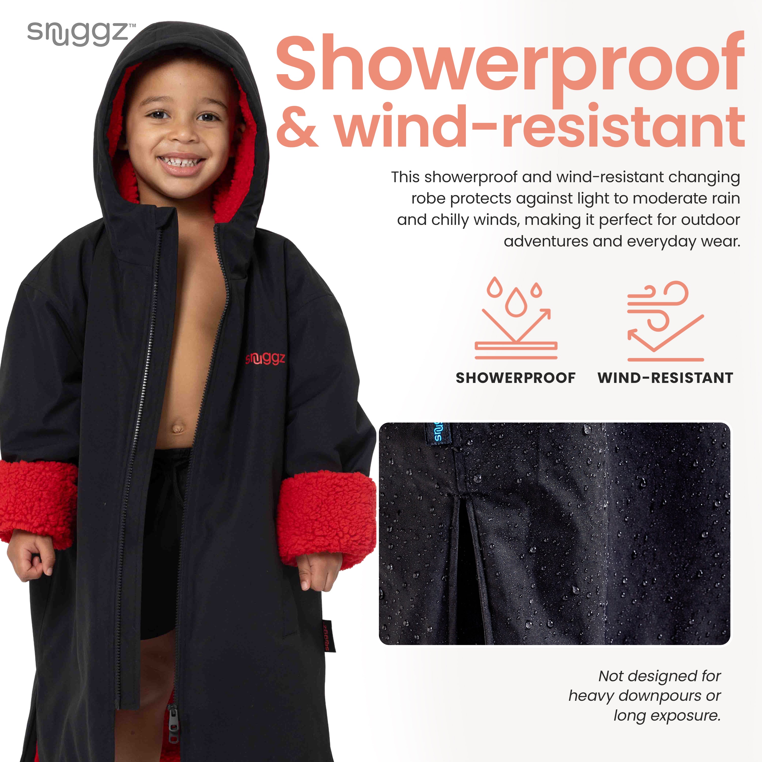 Snuggz Lite Boys Red Changing Robe
