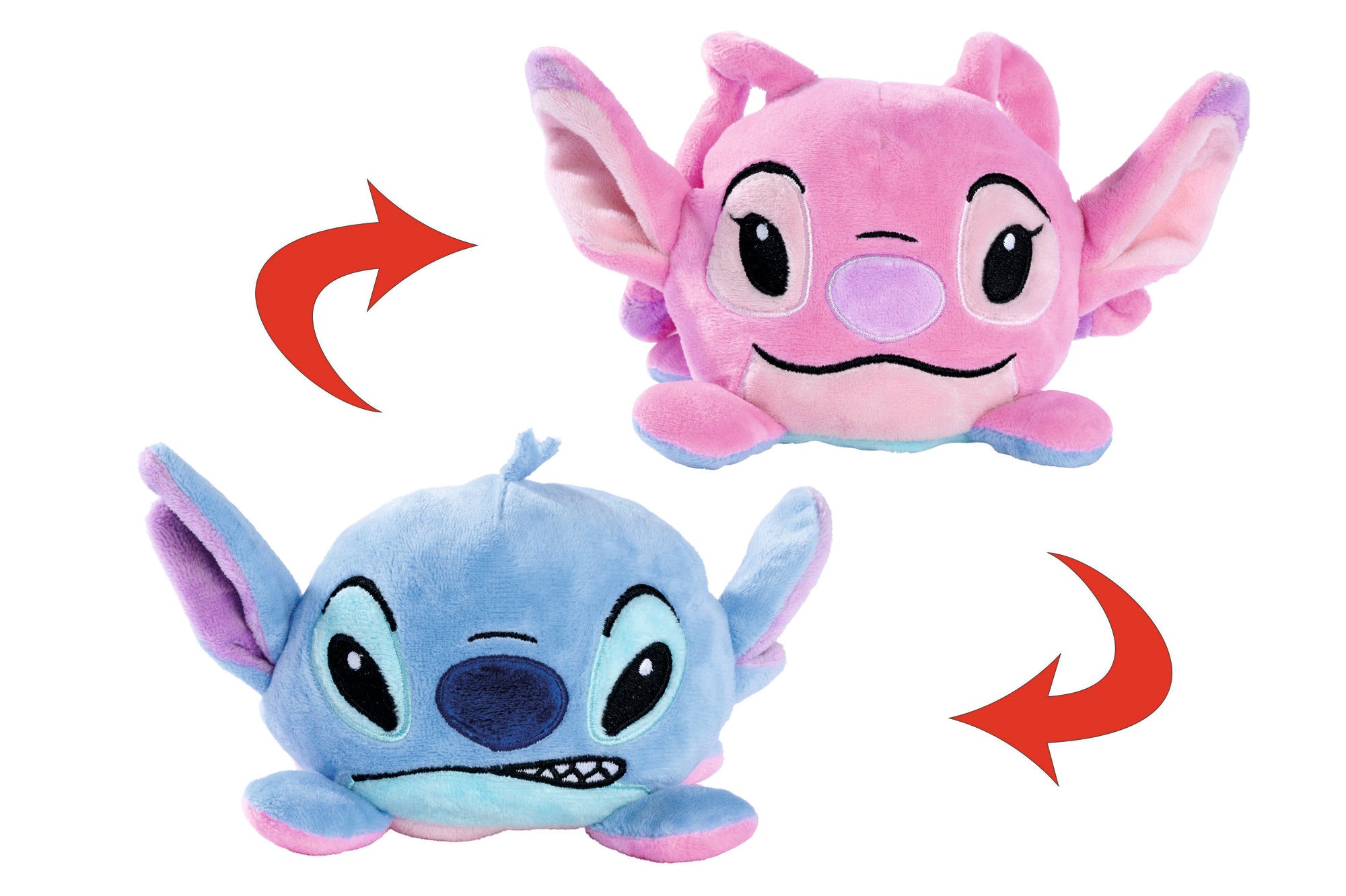 Reversible Stitch & Angel Disney Official Snuggz Licenced Plush Toy - Small size