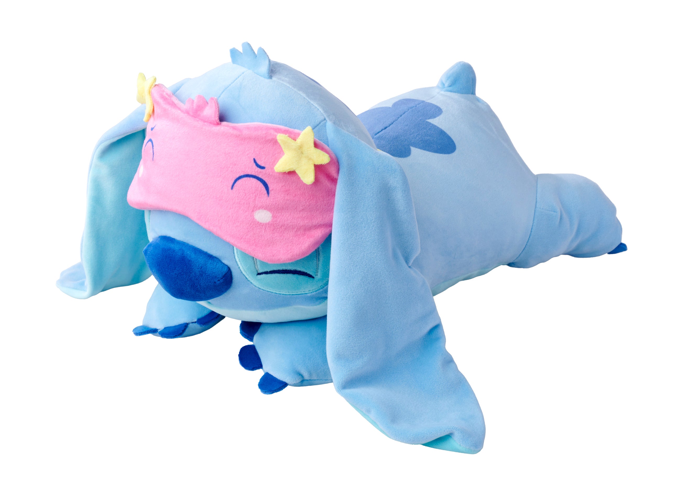 Disney Snuglets Wellbeing Stitch with Sleep Mask Disney Official Snuggz Licenced Weighted Plush Toy - Large Size