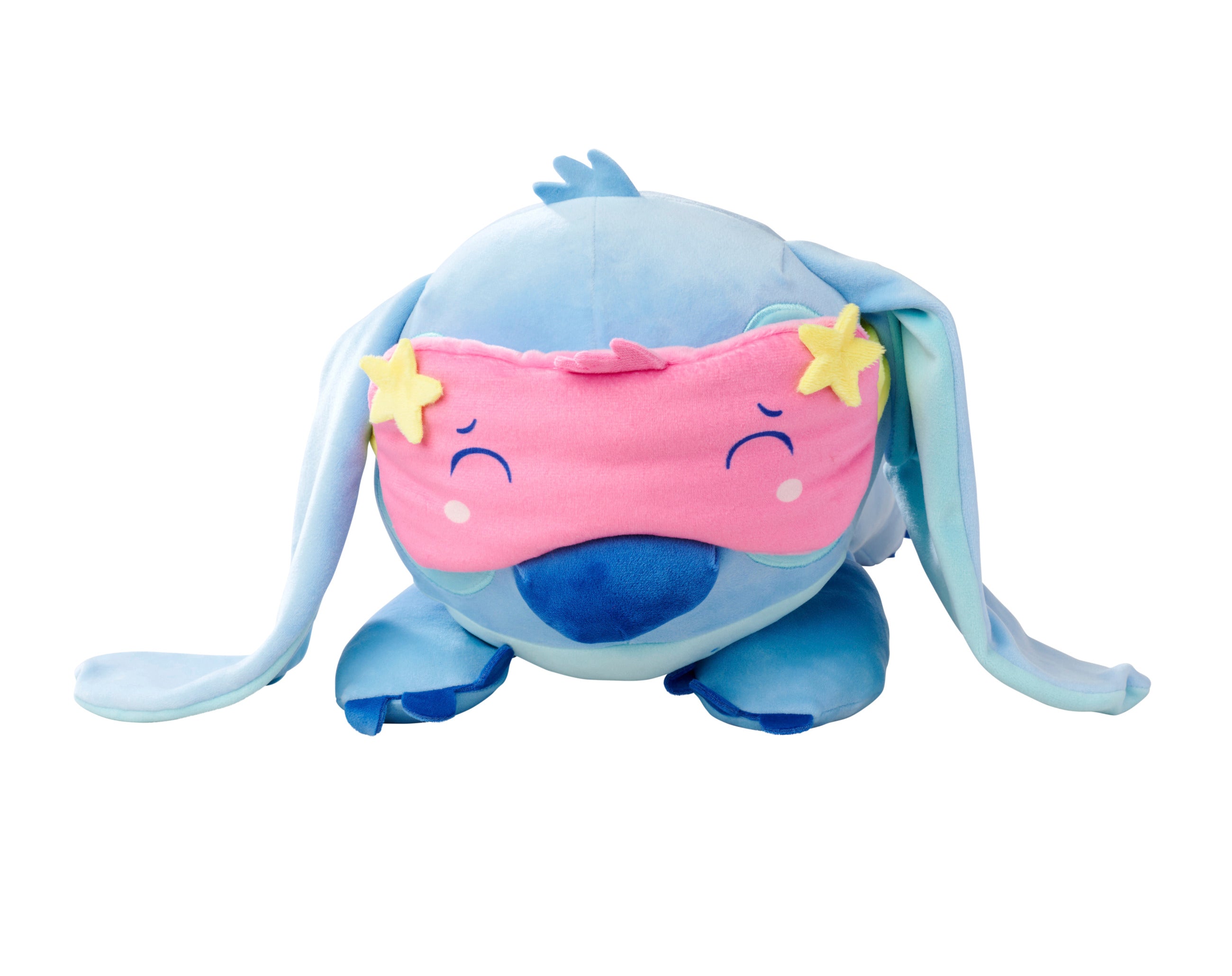 Disney Snuglets Wellbeing Stitch with Sleep Mask Disney Official Snuggz Licenced Weighted Plush Toy - Large Size