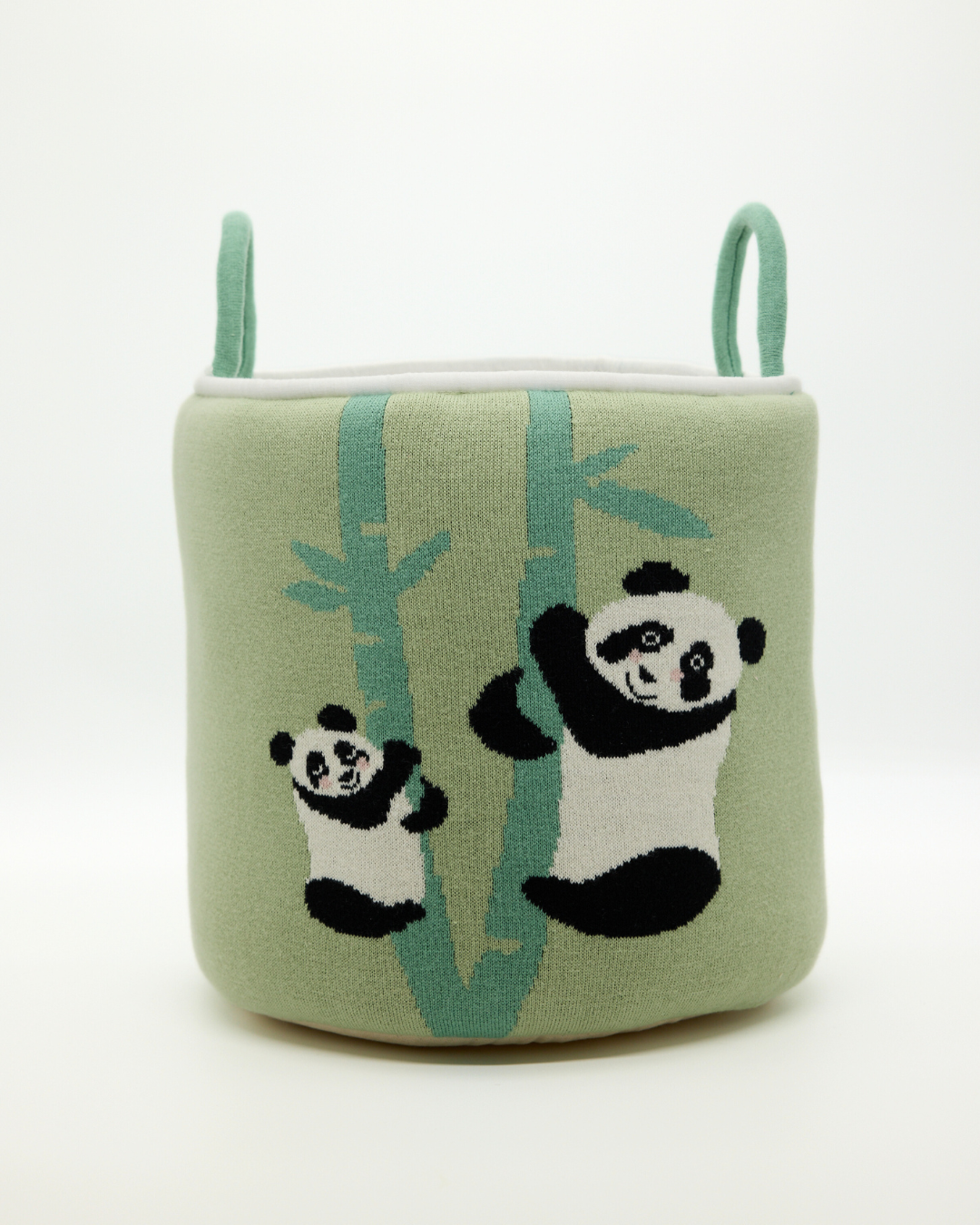 Snuggz Knitted Panda Storage Basket - Large
