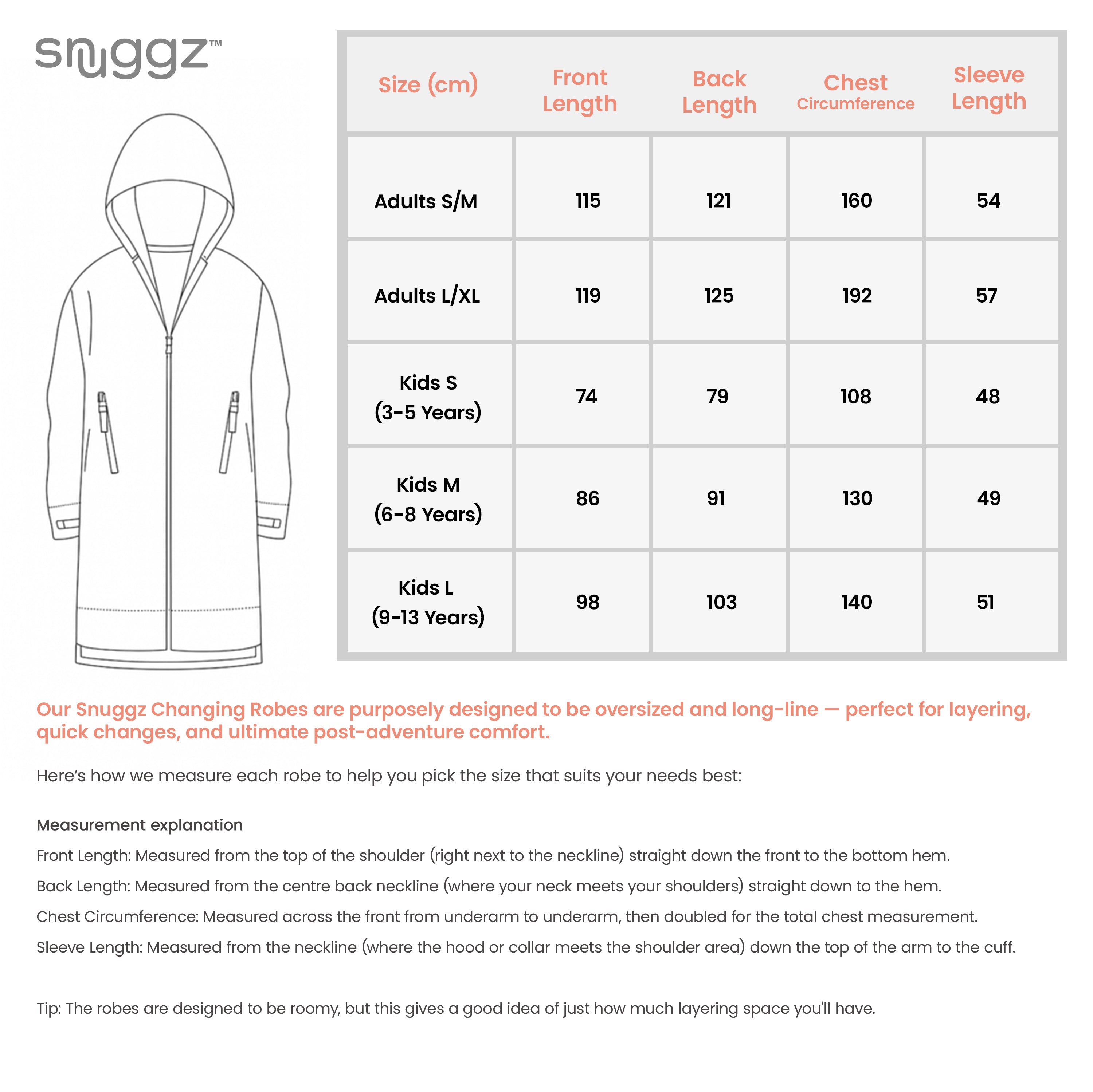 Snuggz Women Lime Lining Changing robe